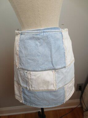 Vintage Y2K PACSUN Patchwork Denim Mini Skirt